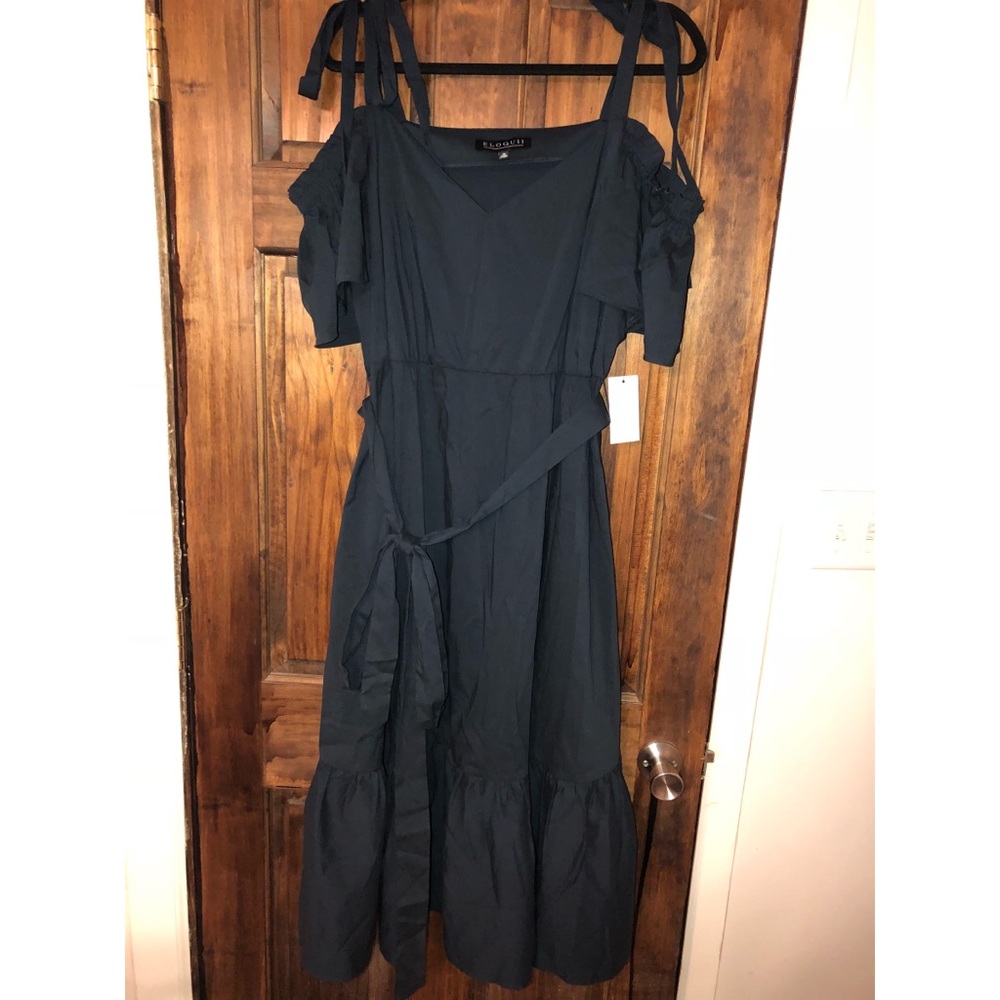 ELOQUII NWT Off the Shoulder Navy Dress Size 20